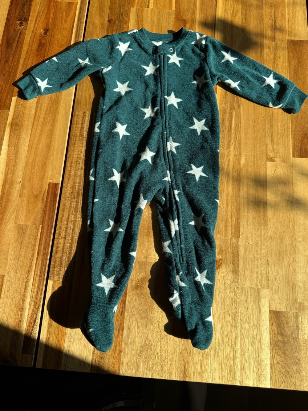 Primary Forest Green - Star Baby Onesie